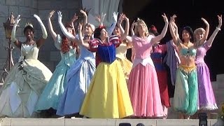 Merida Coronation at Disneys Magic Kingdom  All 11 Disney Princesses Together During Ceremony [upl. by Anirroc]