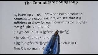 85 MTH633 GroupTheory Topic 144145 Commutator Subgroup  Theorem on Commutator Subgroup [upl. by Rhett206]