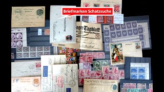 Briefmarken wertvoll Schatzsuche in einem Posten mit Briefmarken Briefen Karten und Ganzsachen [upl. by Hailey]