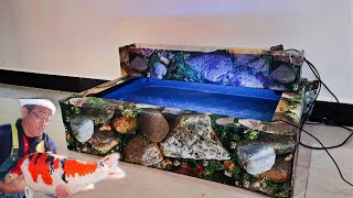 Japanese Koi pond Setup  Indoor Japanese koi pond Built  True Pets Aqua [upl. by Kiehl]