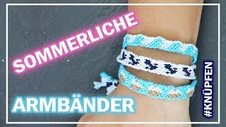 3 sommerliche Armbänder 🌊 knüpfen 🍦 easy DIY [upl. by Schott868]