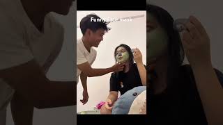 Face mask 😂 funny funnyvideo blowup couple facemask goviral [upl. by Rairb]