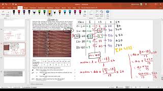 What is the median class of above given data  find mean time taken by student to finish the race [upl. by Monjan436]