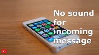 No incoming sound for text messages in iPhone [upl. by Saire]