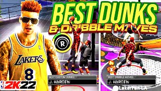 THE BEST DUNK CREATOR AND DRIBBLE MOVES FOR ALL SLASHERS IN NBA 2K22 NEXT GEN [upl. by Lasiaf]