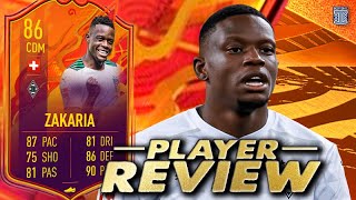 86 HEADLINERS ZAKARIA PLAYER REVIEW GAMEPLAY OBJECTIVE  FIFA 22 ULTIMATE TEAM [upl. by Noel]