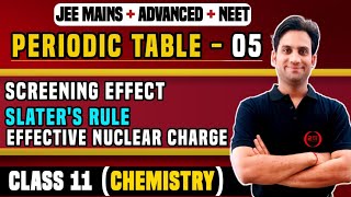 Periodic Table 05  Screening Effect  Shielding Effect  Effective Nuclear Charge  Slaters Rule [upl. by Aisinoid]