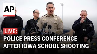 LIVE Police press conference after Perry High School shooting in Iowa [upl. by Gnay745]