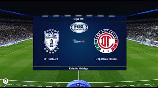 Pachuca vs Toluca ● Liga Mx 2024 ● Gameplay Pes 2021 [upl. by Forelli]