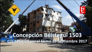 Comienza demolición de edificio Concepción Béistegui 1503 Sismo 19917  wwwedemxcom [upl. by Abdulla997]