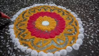 Vasant panchami rangoli [upl. by Jobi]