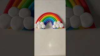 Super clay rainbow 🌈shorts diy art clayhowtomakeclayrainbow [upl. by Rramaj809]