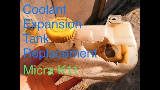 Coolant Expansion Tank Replacement in a Micra K11 [upl. by Neila]