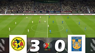 Resumen y goles América 30 Tigres  Final Ida Liga MX Apertura 2023 [upl. by Viridi]