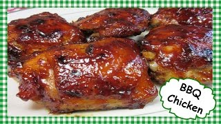 How to Make Easy BBQ Chicken in the Oven  Basic Barbecue Chicken Recipe [upl. by Sachiko927]