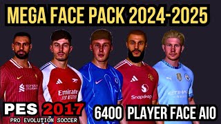 PES 2017 MEGA FACE PACK 2024  2025 AIO  PES 2017 GAME PLAY [upl. by Wahlstrom661]