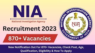 Join NIA  NIA Recruitment 2023 Notification  NIA New Vacancy 2023  NIA Sub Inspector Bharti 2023 [upl. by Musihc]