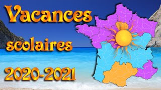 CALENDRIER DES VACANCES SCOLAIRES 2020  2021 fr [upl. by Rosmunda]