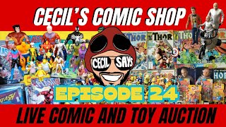 Cecils Comic Shop Episode 24 Live Comic Auction Tonight Hulk SpiderMan XMen and more [upl. by Kinghorn]