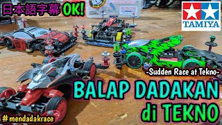 BALAP DADAKAN di TEKNO  Sudden Race at TEKNO【ミニ四駆】Mini 4WD Tamiya Indonesia  MAシャーシ 232 [upl. by Ordnajela803]