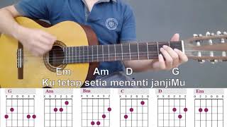 BELAJAR GITAR  KU TETAP SETIA Grezia Epiphania [upl. by Olnay]