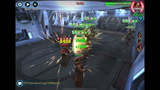 SWGOH TW Jawa Chief Nebit Omicron vs Geonosian Poggle Omicron [upl. by Attey]