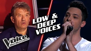 The LOWEST amp DEEPEST voices of them all  The Voice Best Blind Auditions [upl. by Turner]