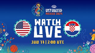 Group Phase  USA v Croatia  Full Basketball Game  FIBA U17 Womens Basketball World Cup 2024 [upl. by Yecal]