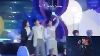 TXT HYUNG LINES Reaction to MAKNAES Stage ENDLESS RAIN [upl. by Adnwahsor]