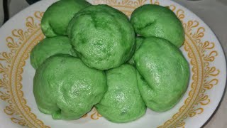 Pandan steam bun recipe roti kukus Pandan rotikukus steambun [upl. by Sally]