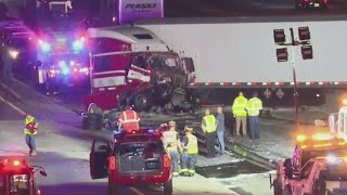 Accidente de tráiler en la I80 deja varios heridos en Hackensack Nueva Jersey [upl. by Candy669]