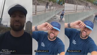 Klay Thompson Rides His Bike On Bridge In His New City Dallas [upl. by Aicilehp]