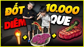 VLOG  Phá 10000 Que Diêm Của  Đức Mõm  Để Nướng Thịt Bò Siêu Cayy  Và Cái Kết [upl. by Sato]