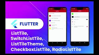 Flutter Widget  39  ListTile  ListTileTheme SwitchListTile CheckboxListTile Speed Code [upl. by Annie]