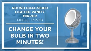 HOW TO Zadro ZBeauty Lighted Vanity Mirror Bulb Replacement [upl. by Ynaittirb]