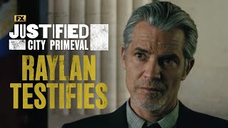 Raylan Testifies in Court  Scene  Justified City Primeval  Season 1  FX [upl. by Eizzik]