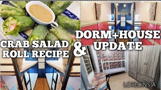 Dorm amp House Update  Crab Salad Roll Recipe  Lorelin Sia [upl. by Justin13]