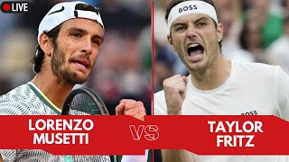 ATP LIVE LORENZO MUSETTI VS TAYLOR FRITZ ATP WIMBLEDON CHAMPIONSHIP 2024 TENNIS PREVIEW STREAM [upl. by Ellecram555]