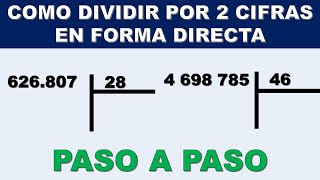 DIVISION POR DOS 2 CIFRAS FORMA DIRECTA  VIDEO 3 [upl. by Nelag]