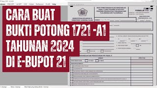 cara buat bukti potong Tahunan karyawan 2024 di ebupot 21 rudikonsultan buktipotong1721A1 [upl. by Trebbor]