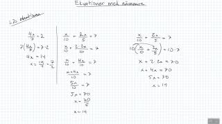 Matematik 1b och 1c Ekvationer med nämnare [upl. by Elyag]