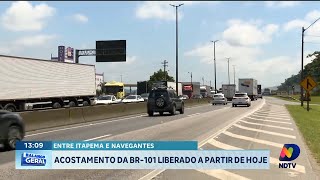 Acostamento da BR101 será liberado entre Itapema e Navegantes [upl. by Nahtanoy]