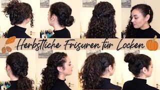 HERBSTLICHE FRISUREN FÜR LOCKEN 🍂✨  7 verschiedene Styles  auch für quotAnfängerquot 🤩🍁  IamAniva [upl. by Moss]