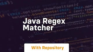 java regex matcher [upl. by Aisaim]