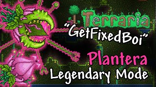 Plantera Boss Fight  Get Fixed Boi Legendary Master Mode  Terraria [upl. by Norwood]