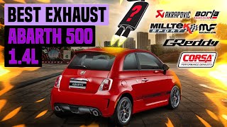 Abarth 500 Exhaust Sound 14L 🔥 StockAkrapovicUpgradeMonzaBombardoneStraight PipeReviewMods [upl. by Ynor]