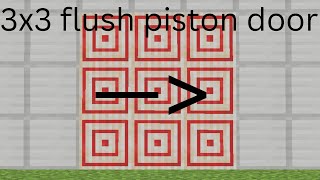 How to make a 3x3 flush piston door bedrock 12131 [upl. by Skillern]