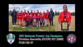 2021 Fall Bethesda Cup Champions U15 Christina Abernethy Highlights [upl. by Breanne]