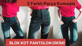 YALNIZCA 7 TL  Çift Şeritli Kot Pantolon Dikimi  Kalıp Yok Pratik Kesim Pantolon Dikimi [upl. by Nancy240]