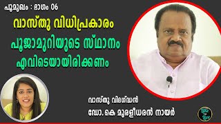 പൂജാമുറിയുടെ സ്ഥാനം വീട്ടിൽ എവിടെയായിരിക്കണം   POOJA ROOM  VASTHU  Dr Muraleedharan Nair [upl. by Nnylsoj109]